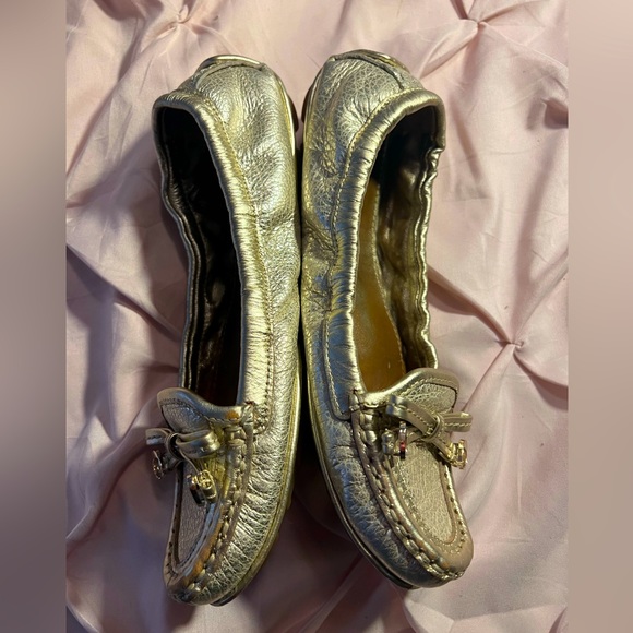 Metallic Coach Isabelle leather flats (5) - Picture 8 of 12